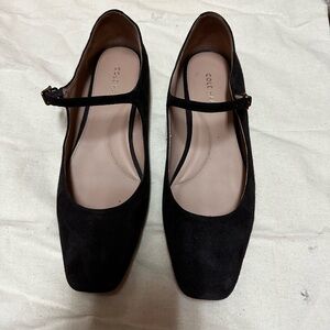 Cole Haan Women's Brown Suede Mary Jane Flats